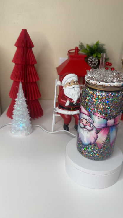 16 oz Snow Globe Glass Tumbler