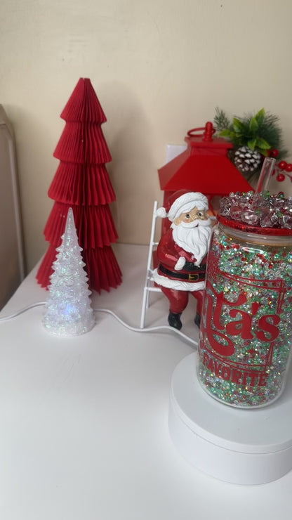 16 oz Snow Globe Glass Tumbler